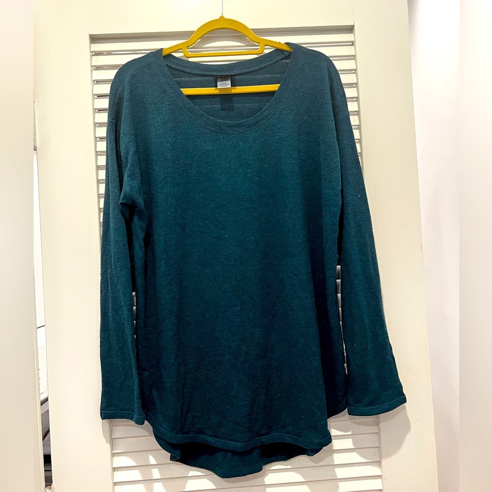 Felina Crew Neck Teal Sweater XXL